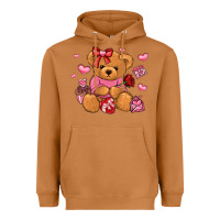 Meerkat valentines day teddy bear Heavyweight Hoodie - LillyAllenDesigns