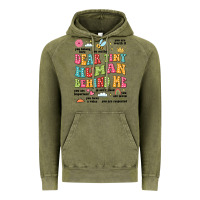 Vintage Olive customized teacher dear tiny human behind me back Vintage Hoodie - JahusDesignShop