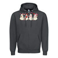 Smoke valentines day ghost Zipper Hoodie - MaliasSmallBusiness
