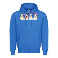 True Royal valentines day ghost Zipper Hoodie - MaliasSmallBusiness