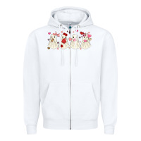 White valentines day ghost Zipper Hoodie - MaliasSmallBusiness