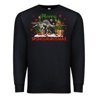 Black merry spinosaurusmas Premium Sweatshirt - LillyAllenDesigns