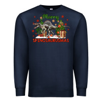 Navy merry spinosaurusmas Premium Sweatshirt - LillyAllenDesigns