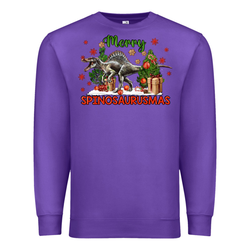 Merry Spinosaurusmas Premium Sweatshirt by LillyAllenDesigns | Teevron