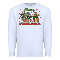 White merry spinosaurusmas Premium Sweatshirt - LillyAllenDesigns