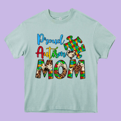 Proud Autism Mom Heavy Core Tee Designed By Artiststas