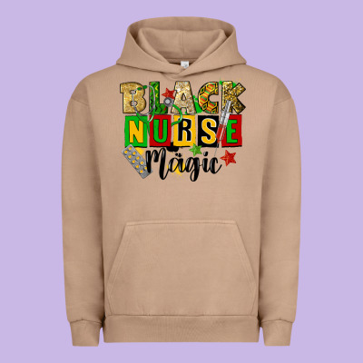 Black Nurse Magic Juneteenth Urban Hoodie Designed By Cowgirlartshop