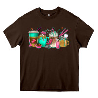 Chocolate Brown hair hustler coffee cups Heavy Core Tee - texasbilliewilder