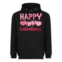 Black happy valentines Heavyweight Hoodie - LillyAllenDesigns