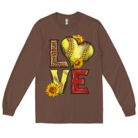Chestnut western love softball Long Sleeve Tee - LillyAllenDesigns