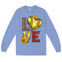 Colony Blue western love softball Long Sleeve Tee - LillyAllenDesigns