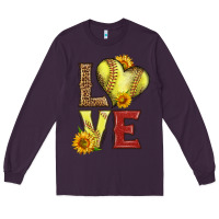 Plum western love softball Long Sleeve Tee - LillyAllenDesigns