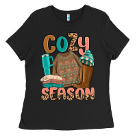 Black cozy season Ladies Tee - MaliasSmallBusiness
