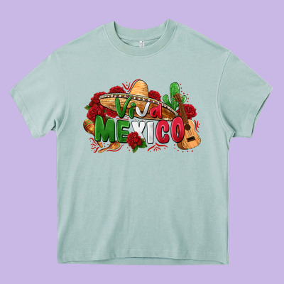 Viva Mexico Heavy Core Tee Designed By Zillion Design Studio