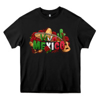 Black viva mexico Heavy Core Tee - Zillion Design Studio