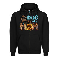Black kinda busy being a dog mom Zipper Hoodie - MaliasSmallBusiness