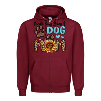 Burgundy kinda busy being a dog mom Zipper Hoodie - MaliasSmallBusiness