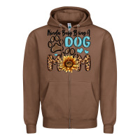 Chestnut kinda busy being a dog mom Zipper Hoodie - MaliasSmallBusiness
