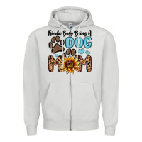 Kinda Busy Being A Dog Mom Zipper Hoodie | Teevron