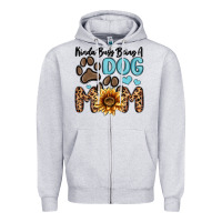 Heather Grey kinda busy being a dog mom Zipper Hoodie - MaliasSmallBusiness