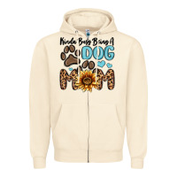 Sandshell kinda busy being a dog mom Zipper Hoodie - MaliasSmallBusiness