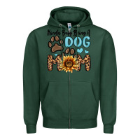 Sports Green kinda busy being a dog mom Zipper Hoodie - MaliasSmallBusiness