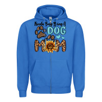 True Royal kinda busy being a dog mom Zipper Hoodie - MaliasSmallBusiness