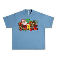 Pebble Blue nurse with Christmas Urban Heavy Tee - AdoDesignShop
