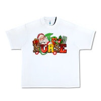 White nurse with Christmas Urban Heavy Tee - AdoDesignShop