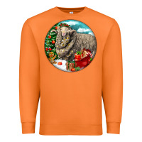 Carrot christmas merino wool sheep Premium Sweatshirt - LillyAllenDesigns