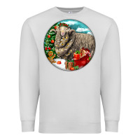 Dove Grey christmas merino wool sheep Premium Sweatshirt - LillyAllenDesigns