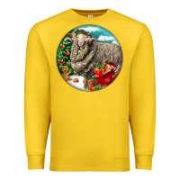 Lemon christmas merino wool sheep Premium Sweatshirt - LillyAllenDesigns