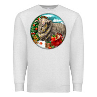 Oatmeal Heather christmas merino wool sheep Premium Sweatshirt - LillyAllenDesigns