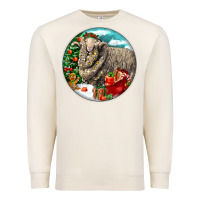 Sandshell christmas merino wool sheep Premium Sweatshirt - LillyAllenDesigns