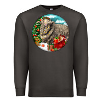 Smoke christmas merino wool sheep Premium Sweatshirt - LillyAllenDesigns