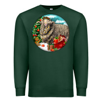 Sports Green christmas merino wool sheep Premium Sweatshirt - LillyAllenDesigns