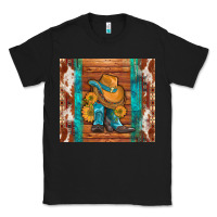 Black cowboy boots turquoise aztec cowhide Classic Tee - Artiststas