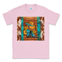 Bubblegum Pink cowboy boots turquoise aztec cowhide Classic Tee - Artiststas