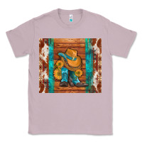 Lilac cowboy boots turquoise aztec cowhide Classic Tee - Artiststas