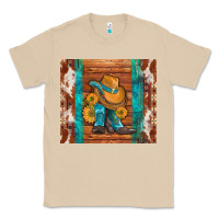 Mushroom cowboy boots turquoise aztec cowhide Classic Tee - Artiststas