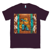 Plum cowboy boots turquoise aztec cowhide Classic Tee - Artiststas