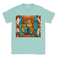 Cowboy Boots Turquoise Aztec Cowhide Classic Tee | Teevron