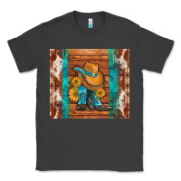 Smoke cowboy boots turquoise aztec cowhide Classic Tee - Artiststas