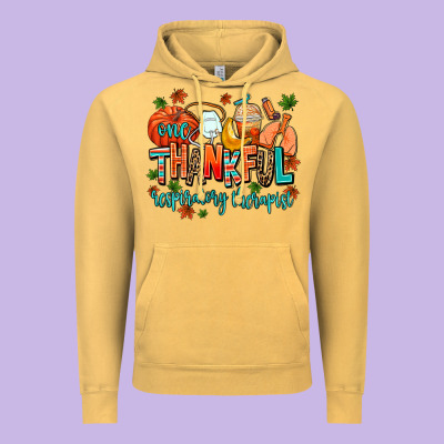 One Thankful Respiratory Therapist Vintage Hoodie Designed By Adodesignshop