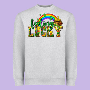 Feeling Lucky With Coins Heavyweight Sweatshirt Designed By Adodesignshop
