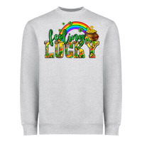 Heather Grey feeling lucky with coins Heavyweight Sweatshirt - AdoDesignShop
