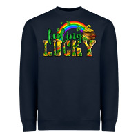 Navy feeling lucky with coins Heavyweight Sweatshirt - AdoDesignShop