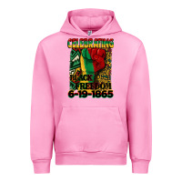 Fuchsia Pink celebrating black freedom 6 19 1865 juneteenth Urban Hoodie - CowGirlArtShop