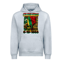 Heather Grey celebrating black freedom 6 19 1865 juneteenth Urban Hoodie - CowGirlArtShop