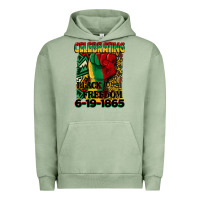 Pigment Oil Green celebrating black freedom 6 19 1865 juneteenth Urban Hoodie - CowGirlArtShop